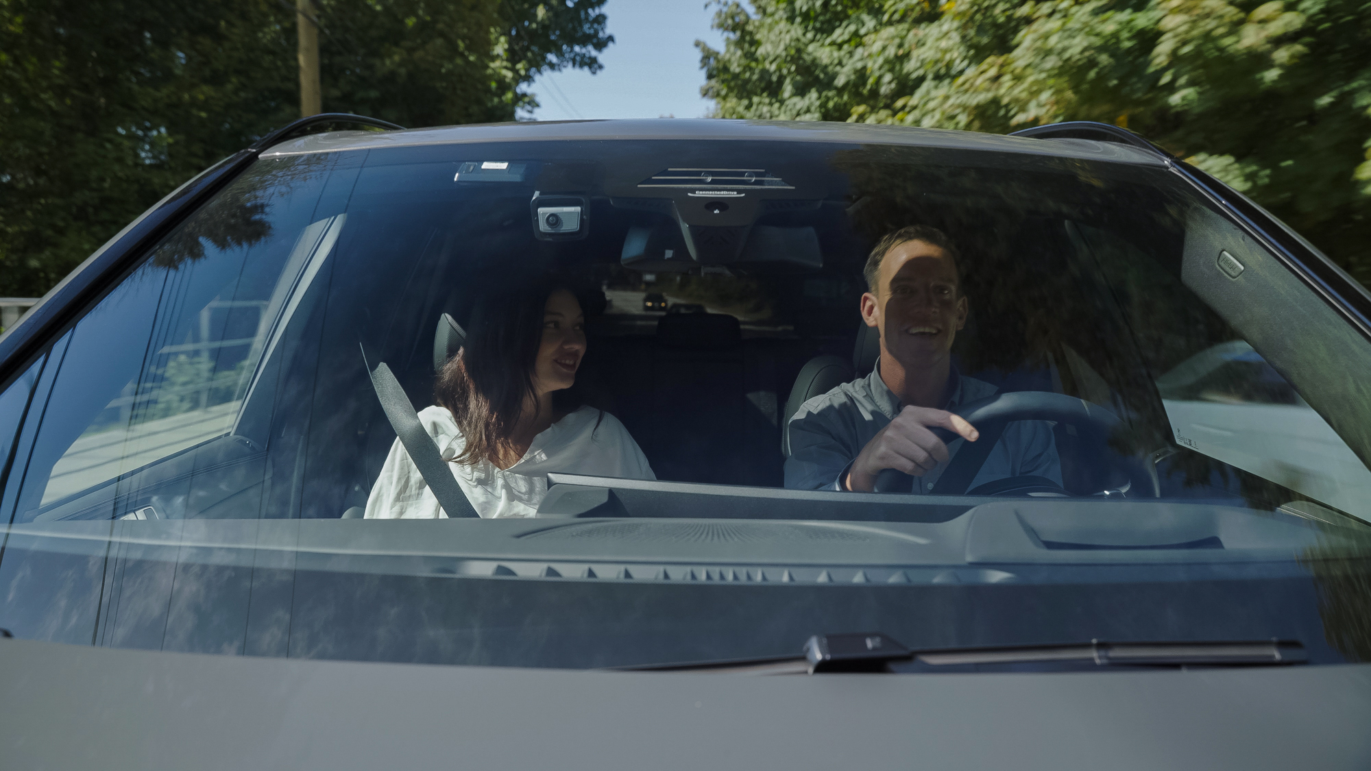 Premium dash cam installed cleanly behind a windshield