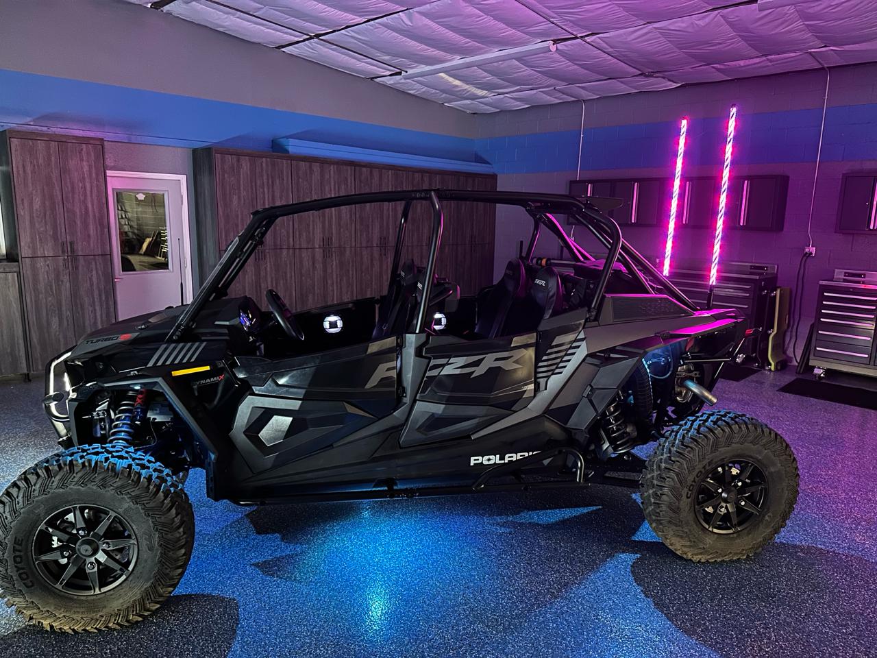 Custom Polaris RZR powersports build inside the shop